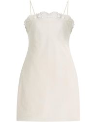 Posse - Darya Lace-Trimmed Linen-Cotton Mini Dress - Lyst