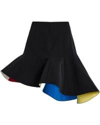 Rosie Assoulin - Simon Says Peak Drama Cotton-Grosgrain Mini Skirt - Lyst