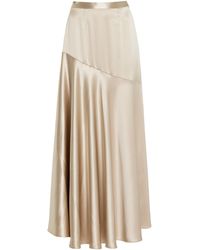 Adam Lippes - Tess Silk Satin Crepe Midi Skirt - Lyst