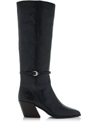STAUD - Austen Leather Knee Boots - Lyst