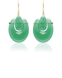 Ten Thousand Things - Small O'keefe 18k Yellow Gold Chrysoprase Earrings - Lyst