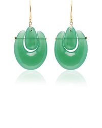 Ten Thousand Things - Small O'keefe 18k Yellow Gold Chrysoprase Earrings - Lyst