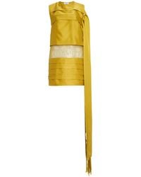 Ferragamo - Layered Silk Mini Dress - Lyst