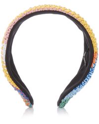 Miu Miu - Logo-knit Crocheted Headband - Lyst
