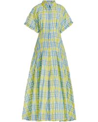 Rosie Assoulin - Jolly 'oliday Printed Cotton-linen Shirt Dress - Lyst