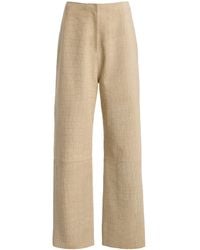 TOVE - Tieve Croc-Effect Suede Trousers - Lyst