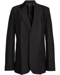 Victoria Beckham - Oversized Notch Lapel Virgin Wool-Blend Jacket - Lyst