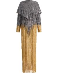 Bevza - Solar Sequined Satin Maxi Dress - Lyst