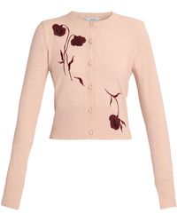 Erdem - Floral Embroidered Cardigan - Lyst
