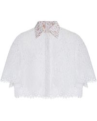 Michael Kors - Cropped Lace Shirt - Lyst