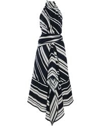Brandon Maxwell - The Marin Striped Midi Dress - Lyst