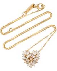 Suzanne Kalan - Angel Medium 18k Gold Diamond Necklace - Lyst