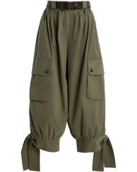 Sea - Arianna Belted Cotton Cargo Capri Pants - Lyst
