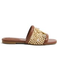 Jonathan Simkhai - Caspian Raffia Netted Sandals - Lyst
