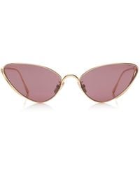 Loewe - Shooting Star Cat-eye Metal Sunglasses - Lyst
