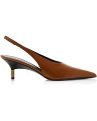 KHAITE - Bella Leather Slingback Pumps - Lyst