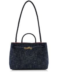 Bottega Veneta - Medium Andiamo Denim-Boucle Shoulder Bag - Lyst