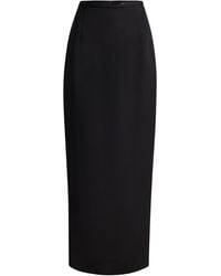 KHAITE - Winton Satin Midi Skirt - Lyst