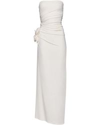 Magda Butrym - Floral-detailed Strapless Gown - Lyst
