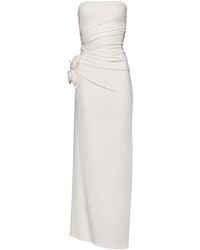 Magda Butrym - Floral-detailed Strapless Gown - Lyst