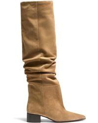 KHAITE - Andee Over-The-Knee Slouchy Suede Boots - Lyst
