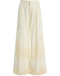All That Remains - Akia Crochet Cotton Wide-Leg Pants - Lyst