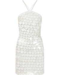 Ila - Veronica Paillette-sequined Halter Mini Dress - Lyst