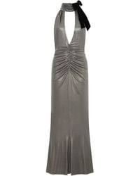 Alessandra Rich - Jersey Maxi Evening Dress - Lyst