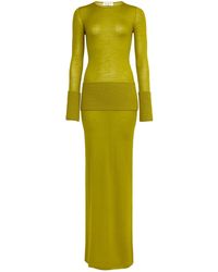 Alaïa - Wool Knit Maxi Dress - Lyst