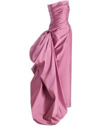 Marmar Halim - Exclusive Strapless Ruched Taffeta Gown - Lyst