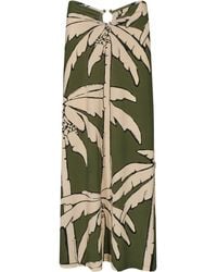 Johanna Ortiz - Palm Branch Printed Terry Maxi Skirt - Lyst