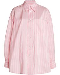 Bottega Veneta - Striped Silk Button-down Shirt - Lyst