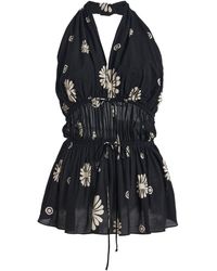 Cala De La Cruz - Rosie Pleated Chiffon Top - Lyst
