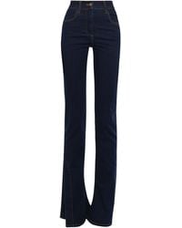 A.W.A.K.E. MODE - Cotton-Blend Fitted Stretch Flared Jeans With Ankle Slits - Lyst