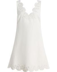 Jonathan Simkhai - Edena Embroidered Linen-Blend Mini Dress - Lyst
