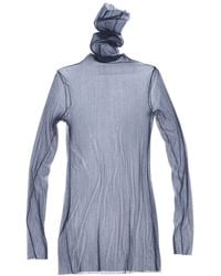 Cortana - Cisne Sheer Silk-Blend Top - Lyst