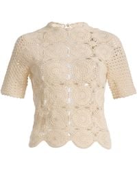Escvdo - Siula Crocheted Cotton Top - Lyst