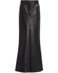 Balenciaga - Matte Leather Maxi Skirt - Lyst