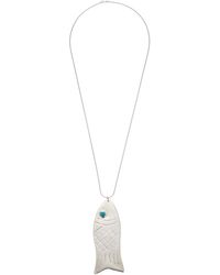 Juju Vera - Exclusive Riviera Sterling Silver Turquoise Fish Necklace - Lyst