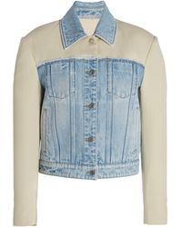 Stella McCartney - Paneled Denim And Twill Jacket - Lyst