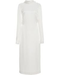 belle mono jacquard dress