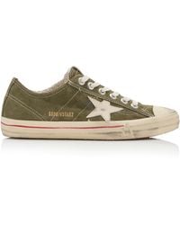 Golden Goose - V-star 2 Leather-trimmed Suede Sneakers - Lyst