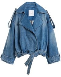 Brandon Maxwell - The Regan Belted Denim Trench Jacket - Lyst