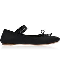 Miu Miu - Flat-Heeled Ballerina Shoes For By - Lyst