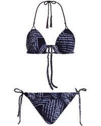 BOTEH - Vea Shibori-dyed Cotton Gauze Bikini Set - Lyst