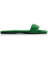 Prada - Velvet Slide Sandals - Lyst