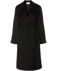 Max Mara Manuela Belted Camel Hair Coat - Black