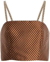 Rosie Assoulin - Halfway There Cropped Satin Top - Lyst