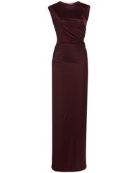 Stella McCartney - Ruched Jersey Midi Dress - Lyst