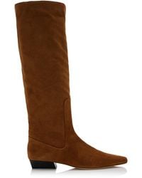 STAUD - Wally Suede Knee Boots - Lyst